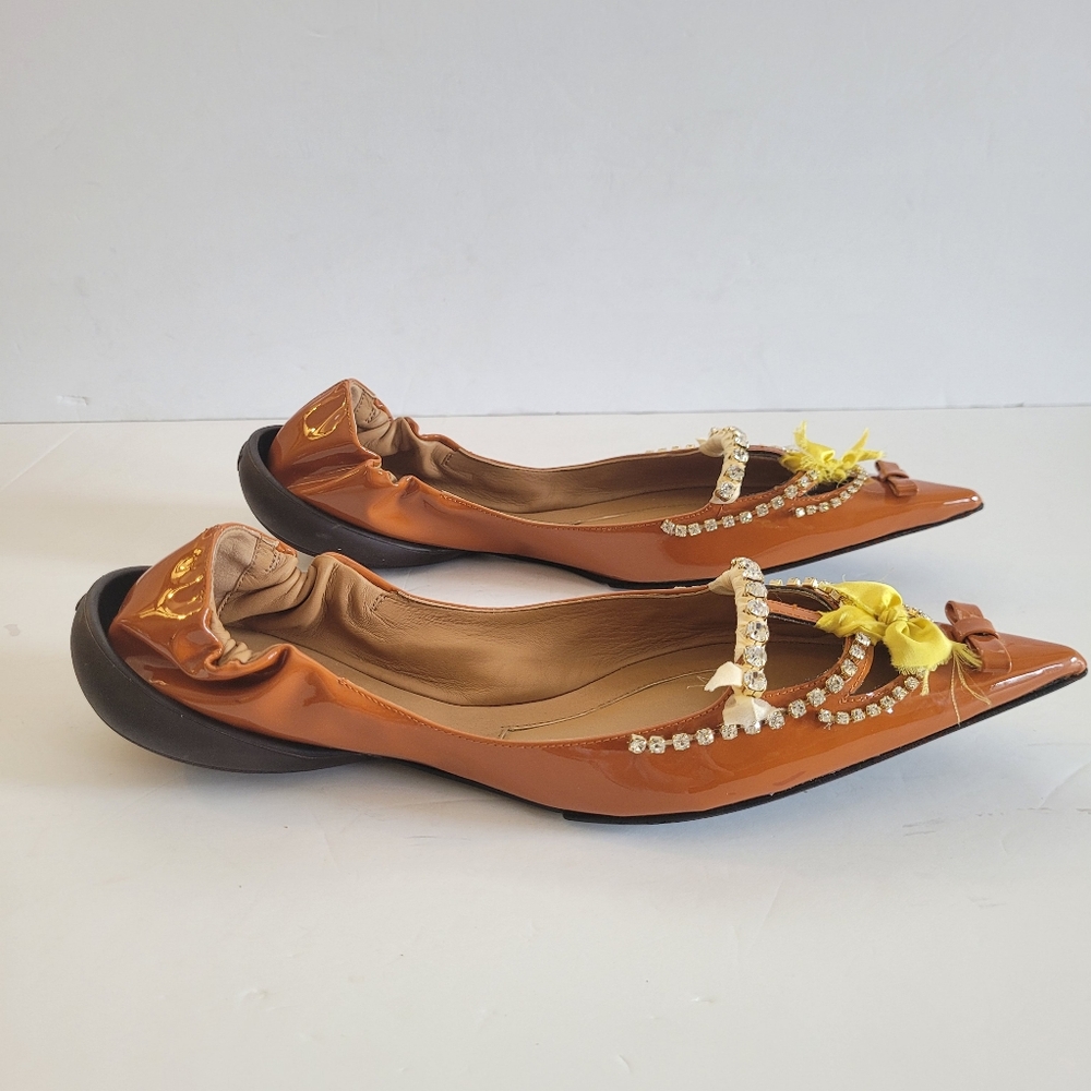 NWOT Designer 13 09 SR Patent leather Miky Crystal ballerina/ ballet fla… - Picture 8 of 17